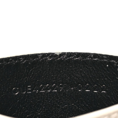 Saint Laurent Grain De Poudre Matelasse Chevron Monogram Credit Card Case Crema Soft 9 of 16