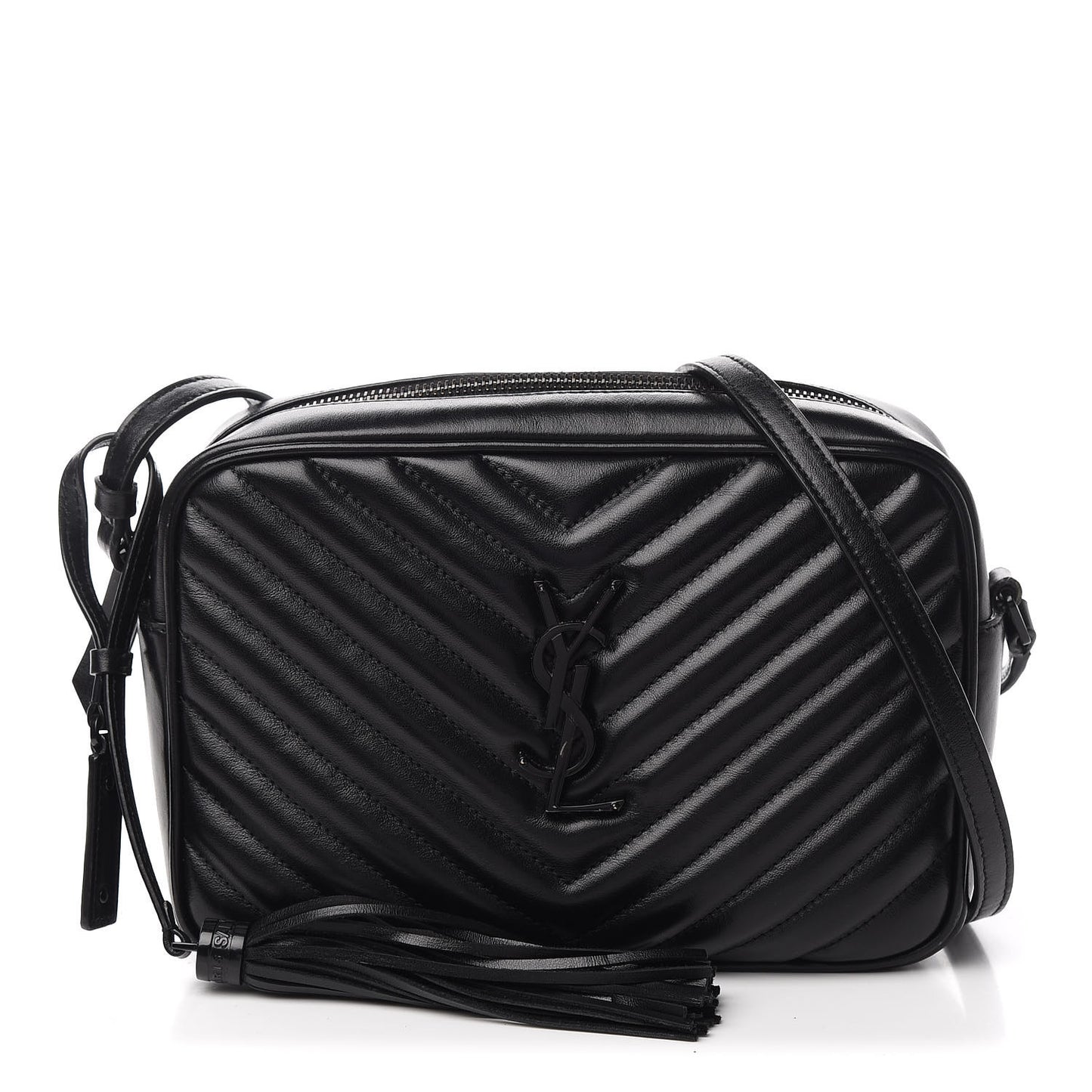 Calfskin Matelasse Monogram Lou Camera Bag Black