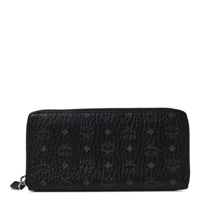 MCM Visetos Large Zip Around Wallet Black 1 of 7
