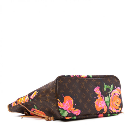 Louis Vuitton Monogram Roses Neverfull MM 3 of 10