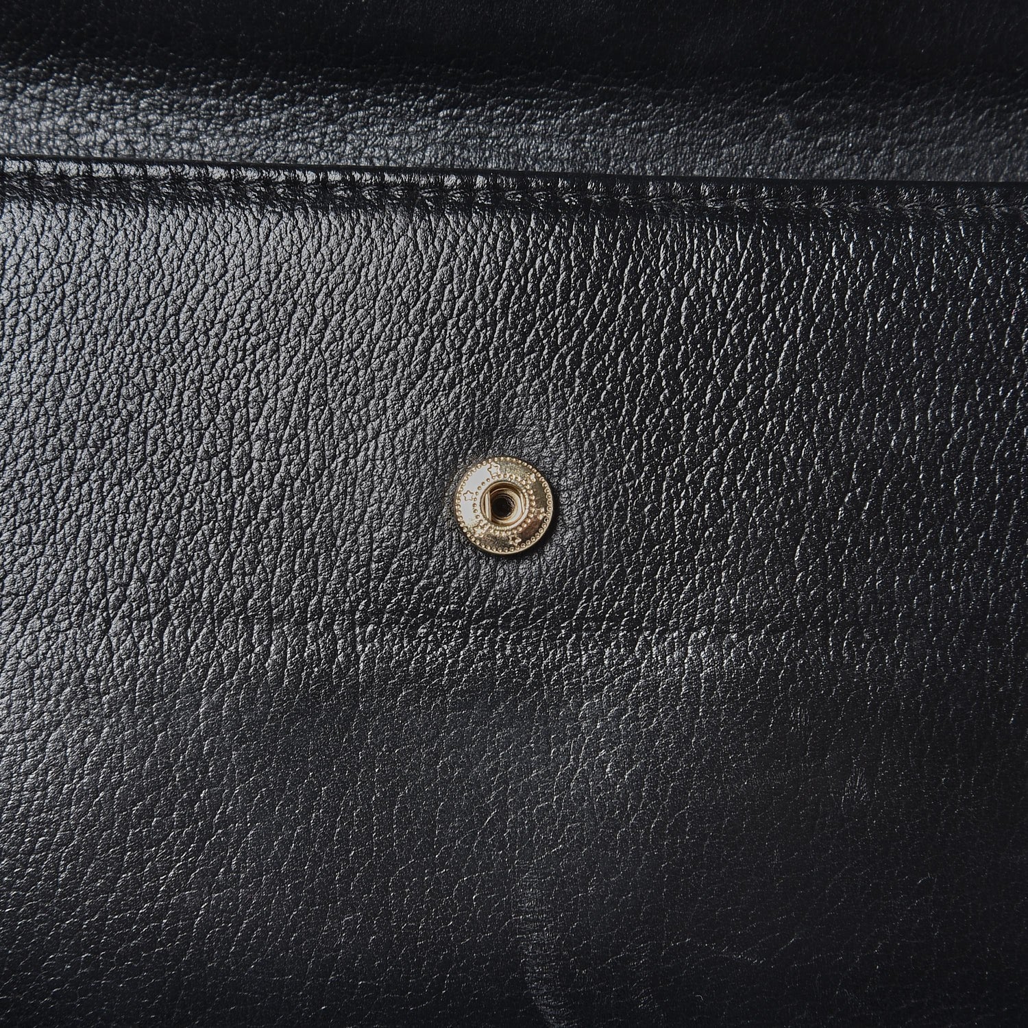 Chanel Goatskin Camellia Embossed Flap Wallet Black 11 of 11