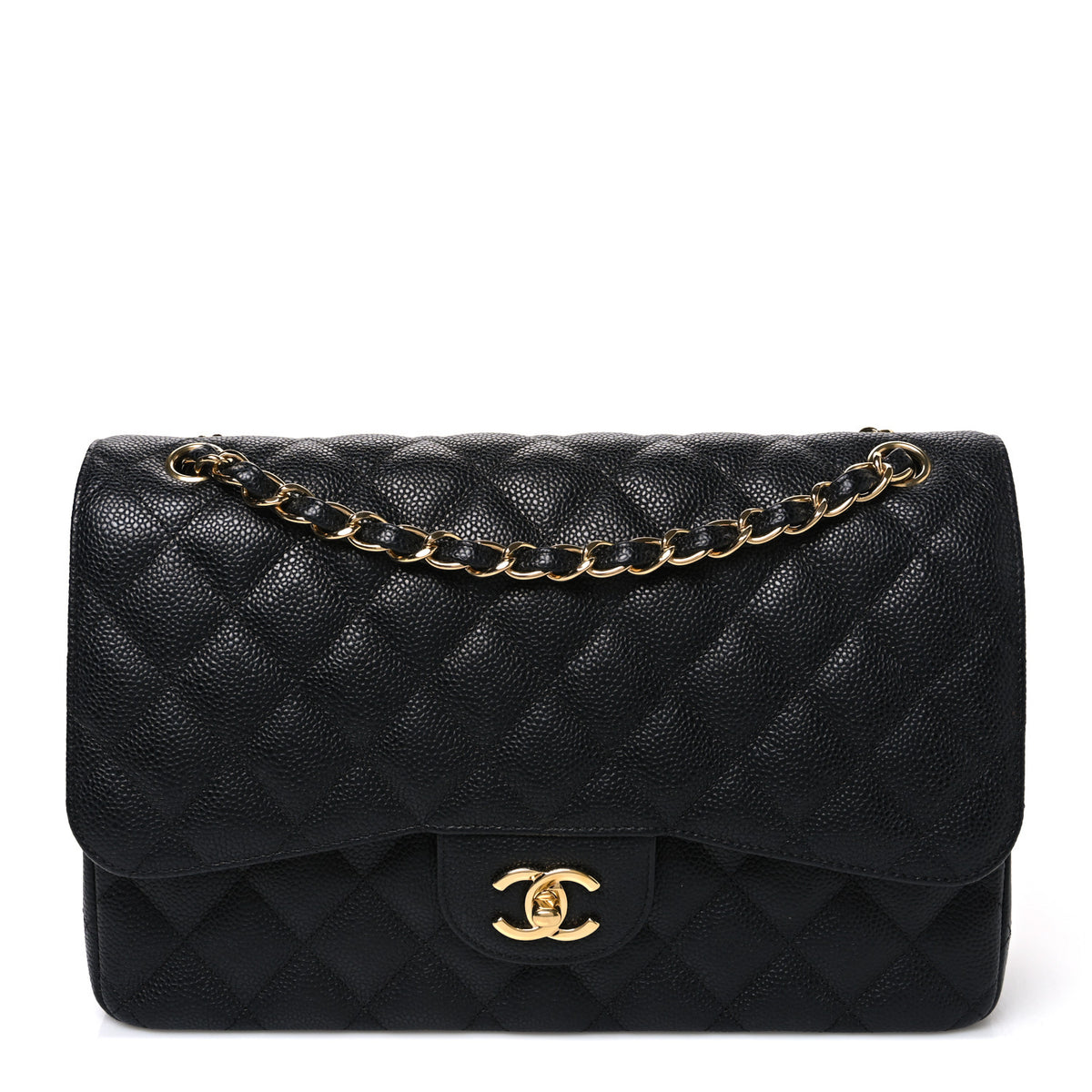Chanel Caviar Quilted Jumbo Double Flap Black 1 of 10