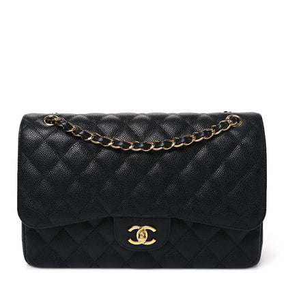Chanel Caviar Quilted Jumbo Double Flap Black 1 of 10