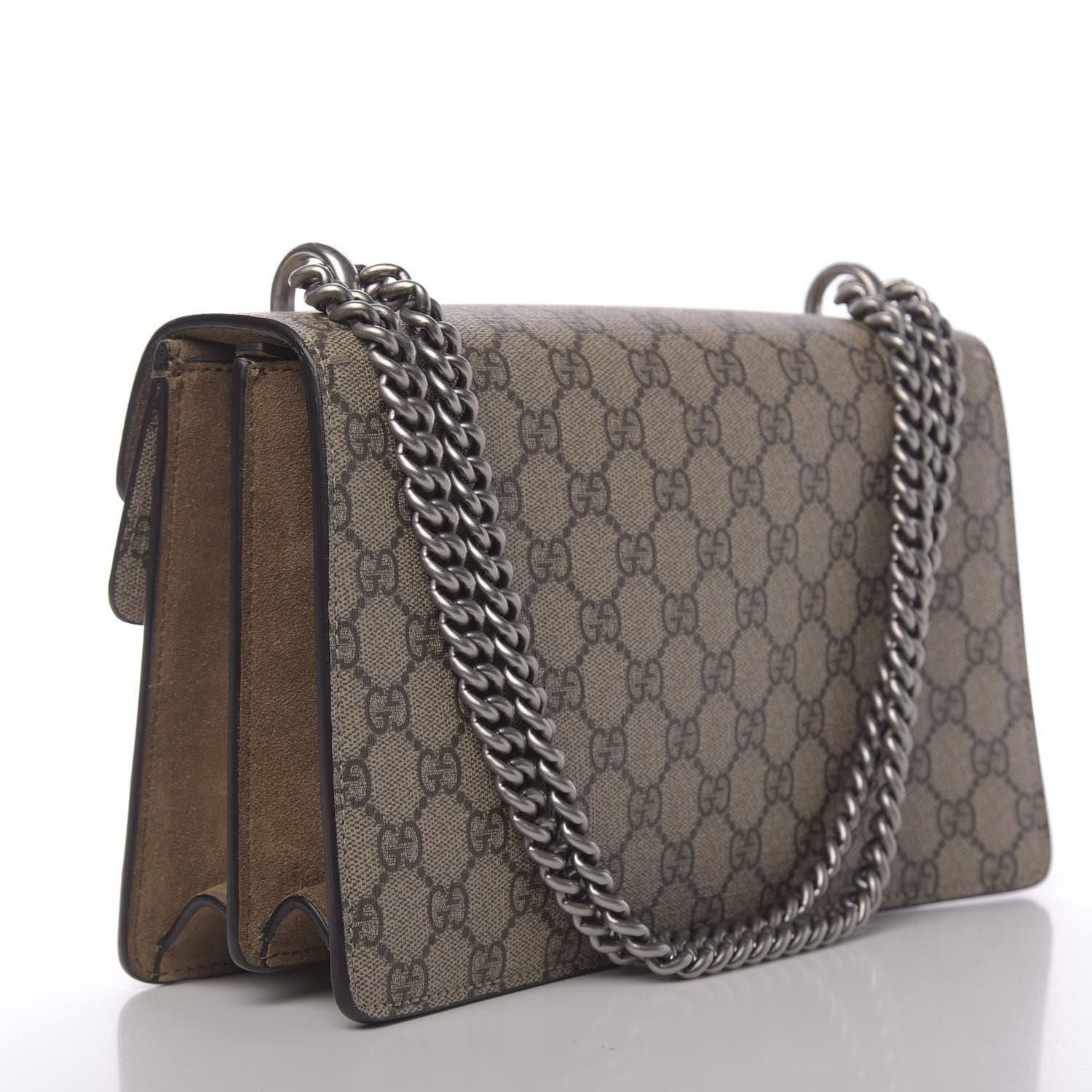 Gucci GG Supreme Monogram Small Dionysus Shoulder Bag Taupe 3 of 11