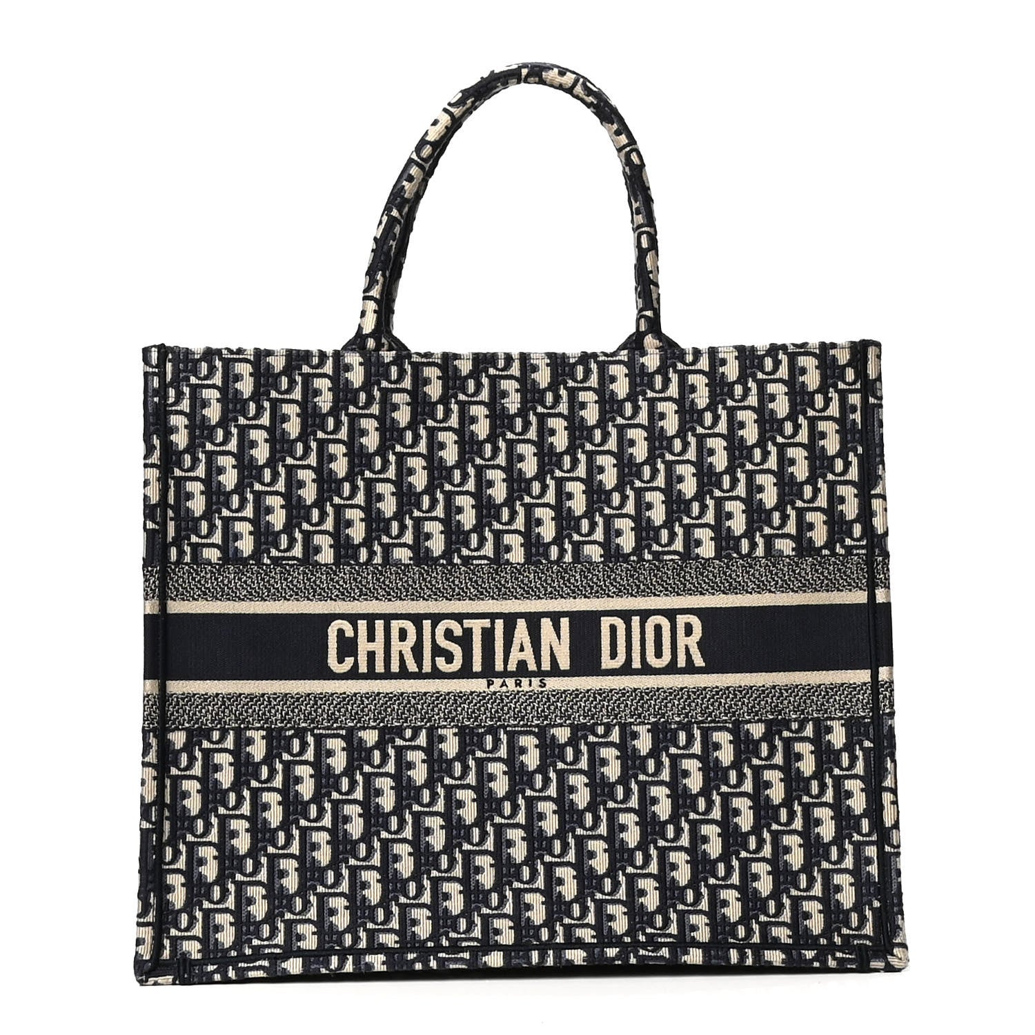 Christian Dior Oblique Book Tote Blue Multicolor 1 of 5