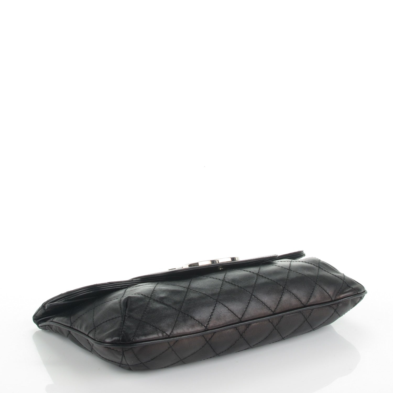 Chanel Lambskin Diamond Stitch Convertible Clutch Black 4 of 7