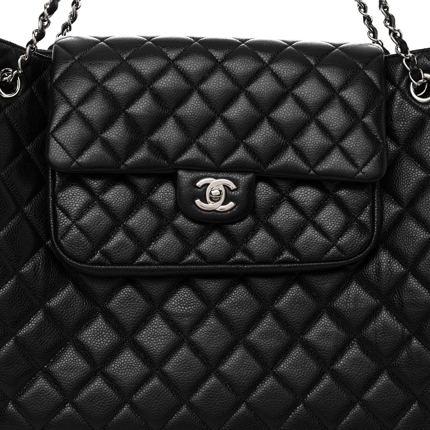 Chanel Caviar Quilted Flap Tote Black 8 of 11