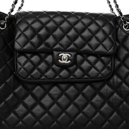 Chanel Caviar Quilted Flap Tote Black 8 of 11