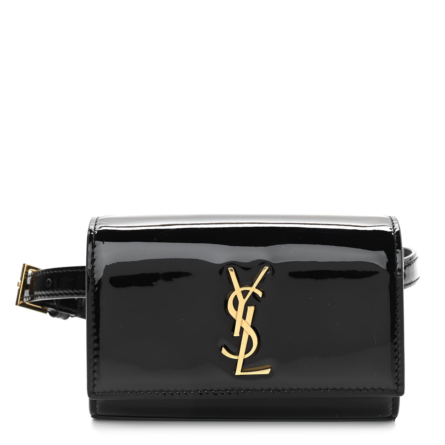 Saint Laurent Patent Monogram Kate Belt Bag Black 1 of 9
