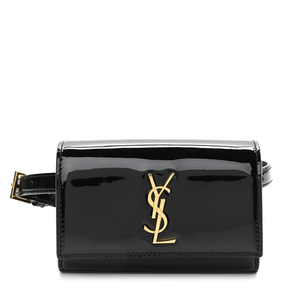 Saint Laurent Patent Monogram Kate Belt Bag Black 1 of 9