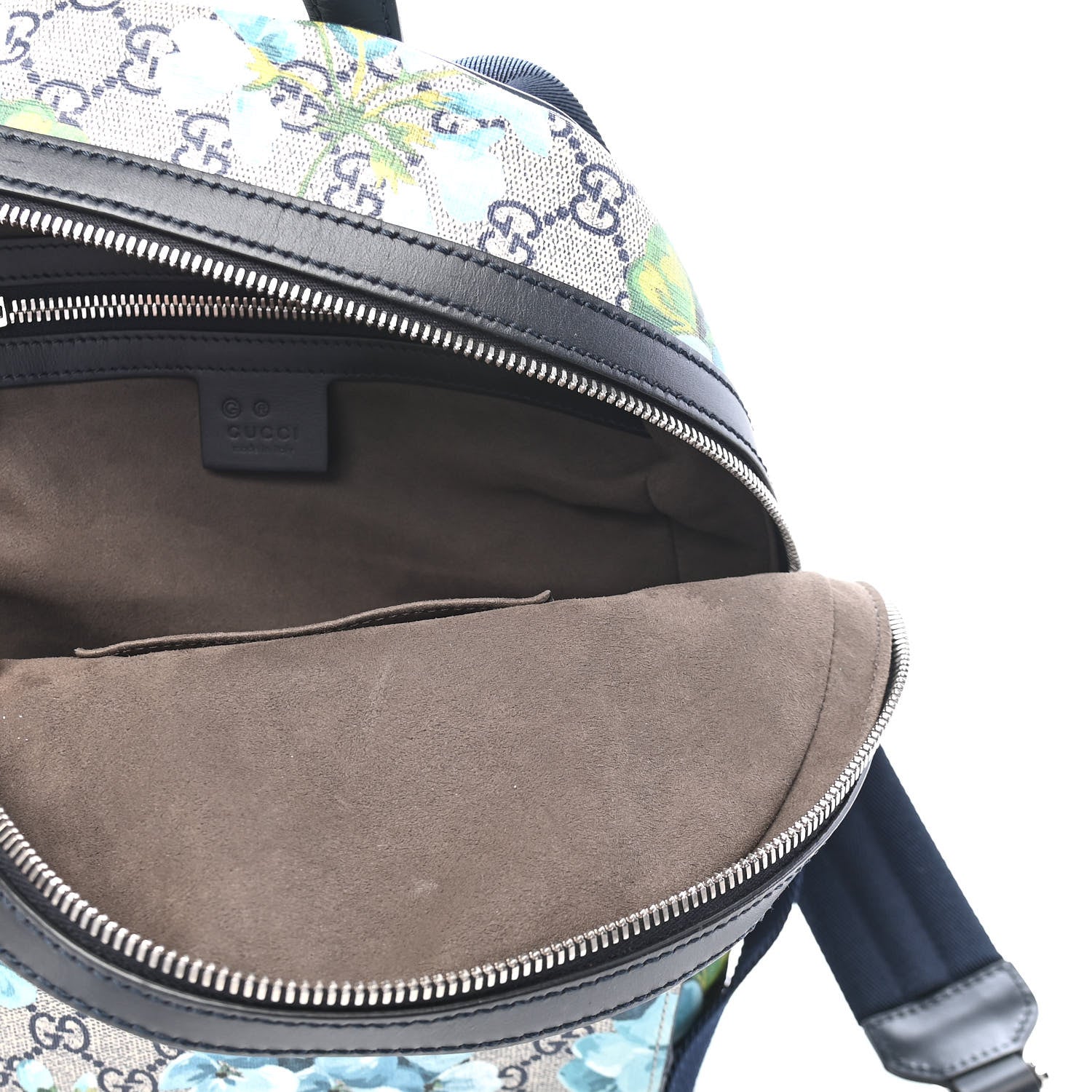 Gucci GG Supreme Monogram Blooms Small Day Backpack Blue 5 of 9