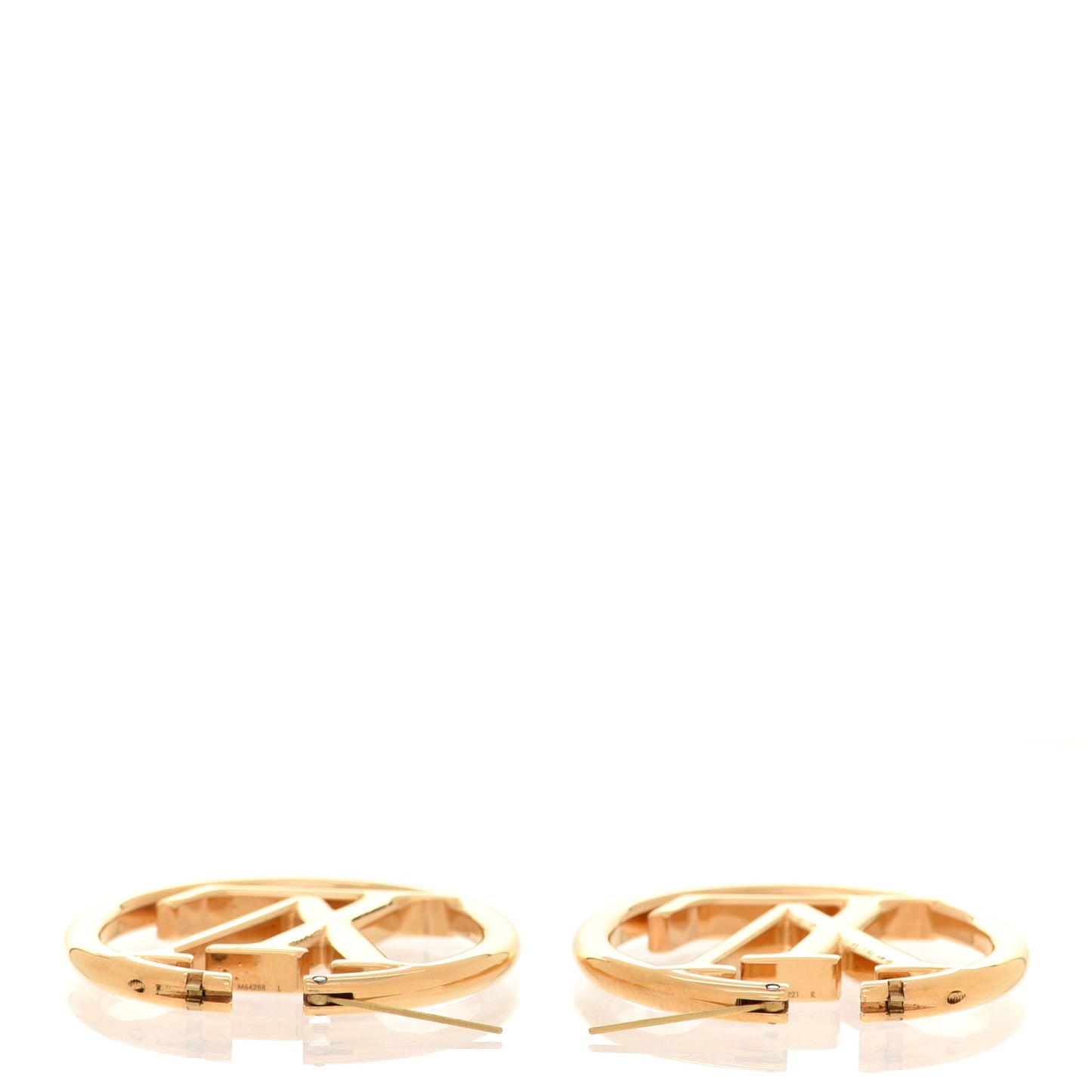 Metal Louise Hoop Earrings Gold