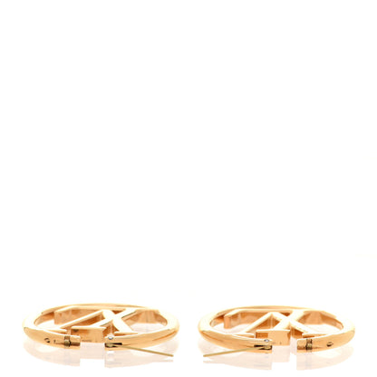 Louis Vuitton Metal Louise Hoop Earrings Gold 3 of 5