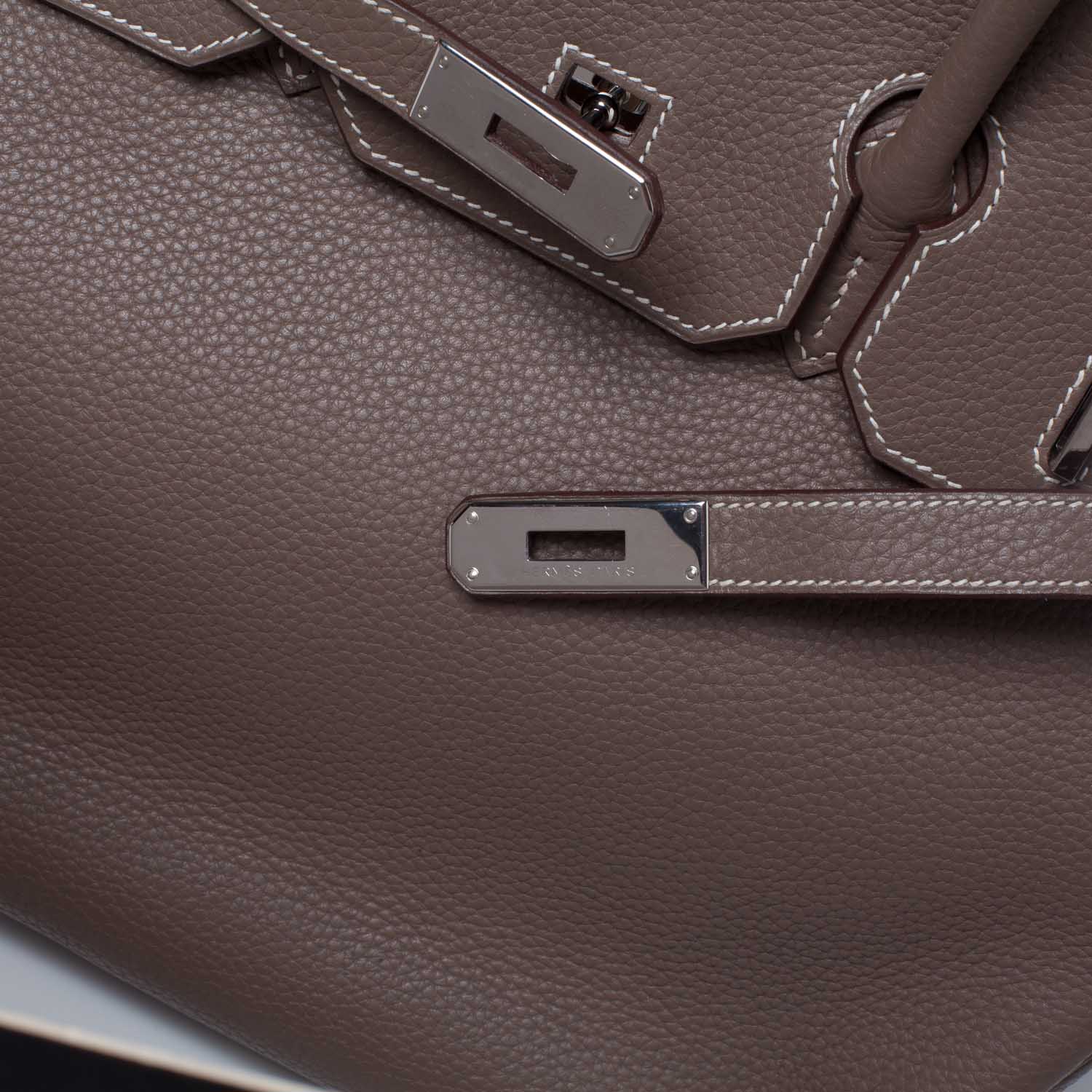 Hermes Taurillon Clemence Birkin 35 Etoupe 7 of 11