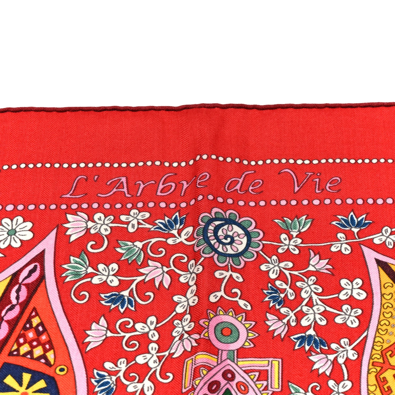 Hermes Cashmere Silk L Arbre De Vie Shawl 140 5 of 5