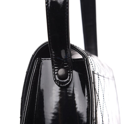 Chanel Patent Quilted CC Shoulder Bag Black 10 of 15