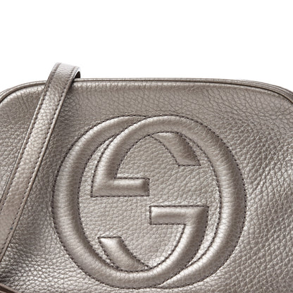 Gucci Metallic Pebbled Calfskin Small Soho Disco Bag Golden Beige 14 of 14