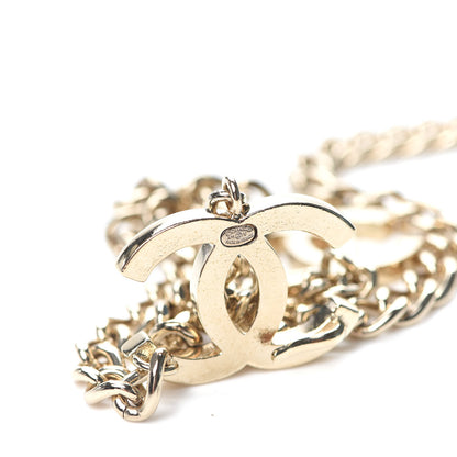 Chanel Enamel CC Chain Logo Belt Gold White 3 of 3