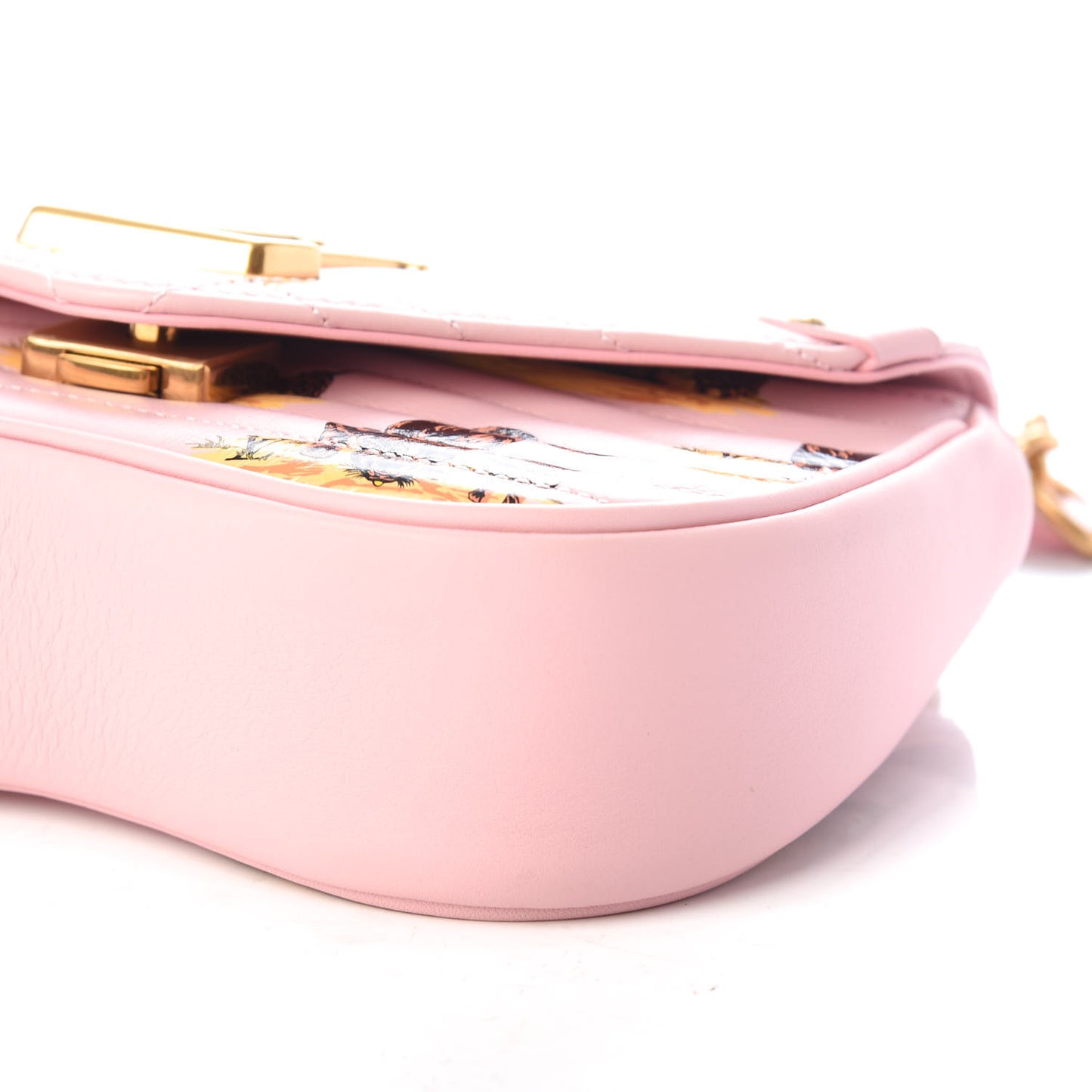 Calfskin Leopard Print New Wave Chain PM Light Pink