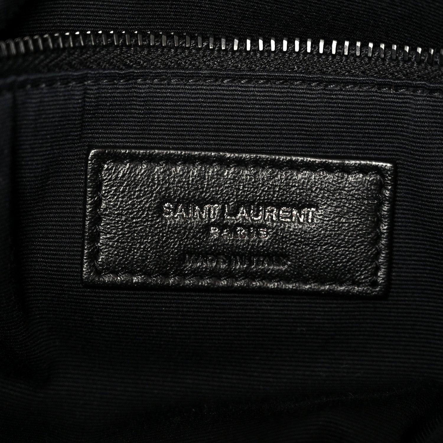 Saint Laurent Lambskin Quilted Monogram Monochrome Medium Loulou Puffer Chain Satchel Black 6 of 11