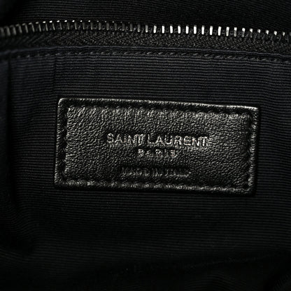Saint Laurent Lambskin Quilted Monogram Monochrome Medium Loulou Puffer Chain Satchel Black 6 of 11