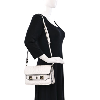 Proenza Schouler Snakeskin PS11 Mini Classic Shoulder Bag White 2 of 9