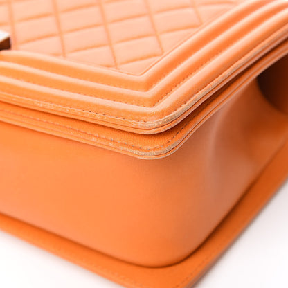 Chanel Lambskin Quilted Medium Boy Flap Orange 12 of 16