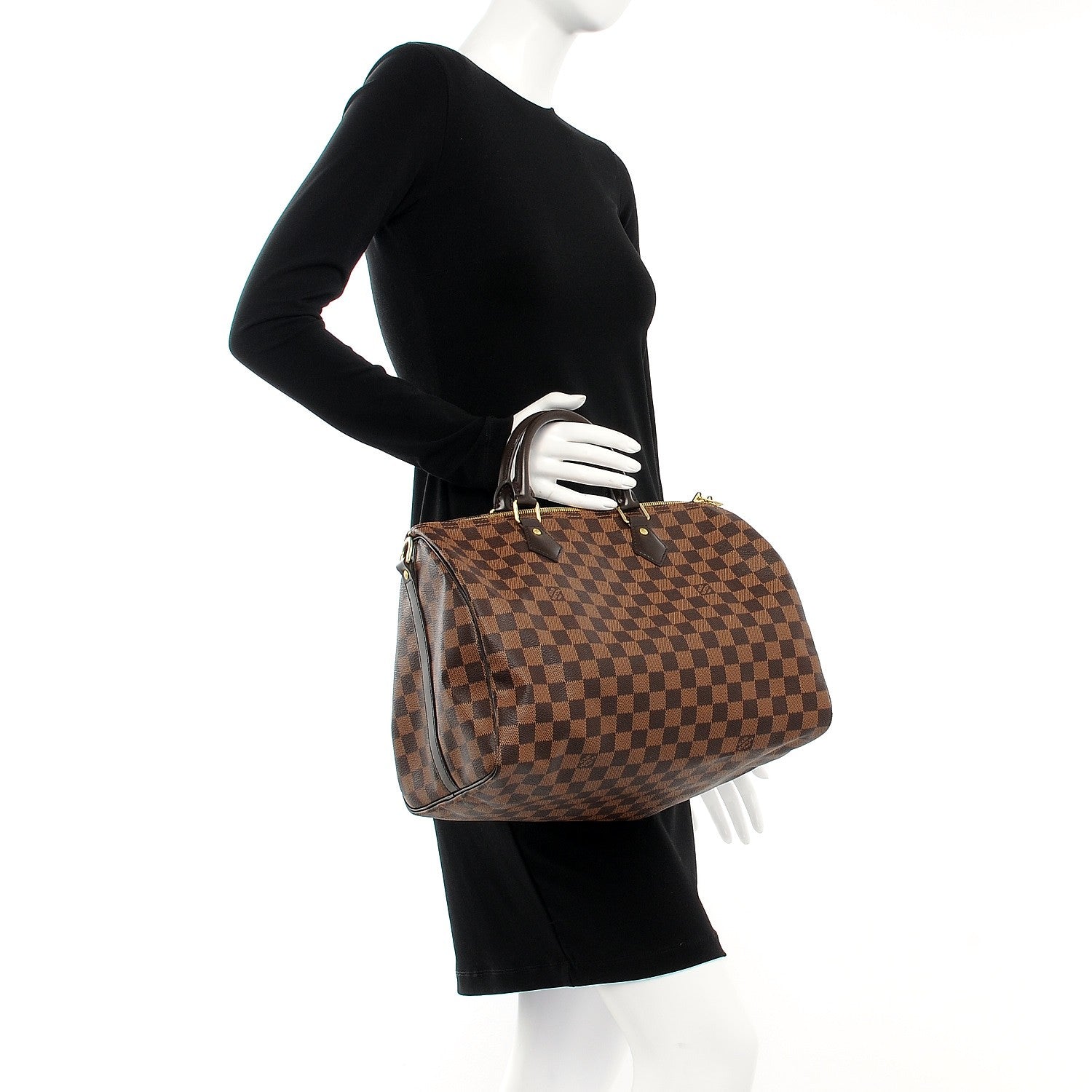 Louis Vuitton Damier Ebene Speedy Bandouliere 35 2 of 13