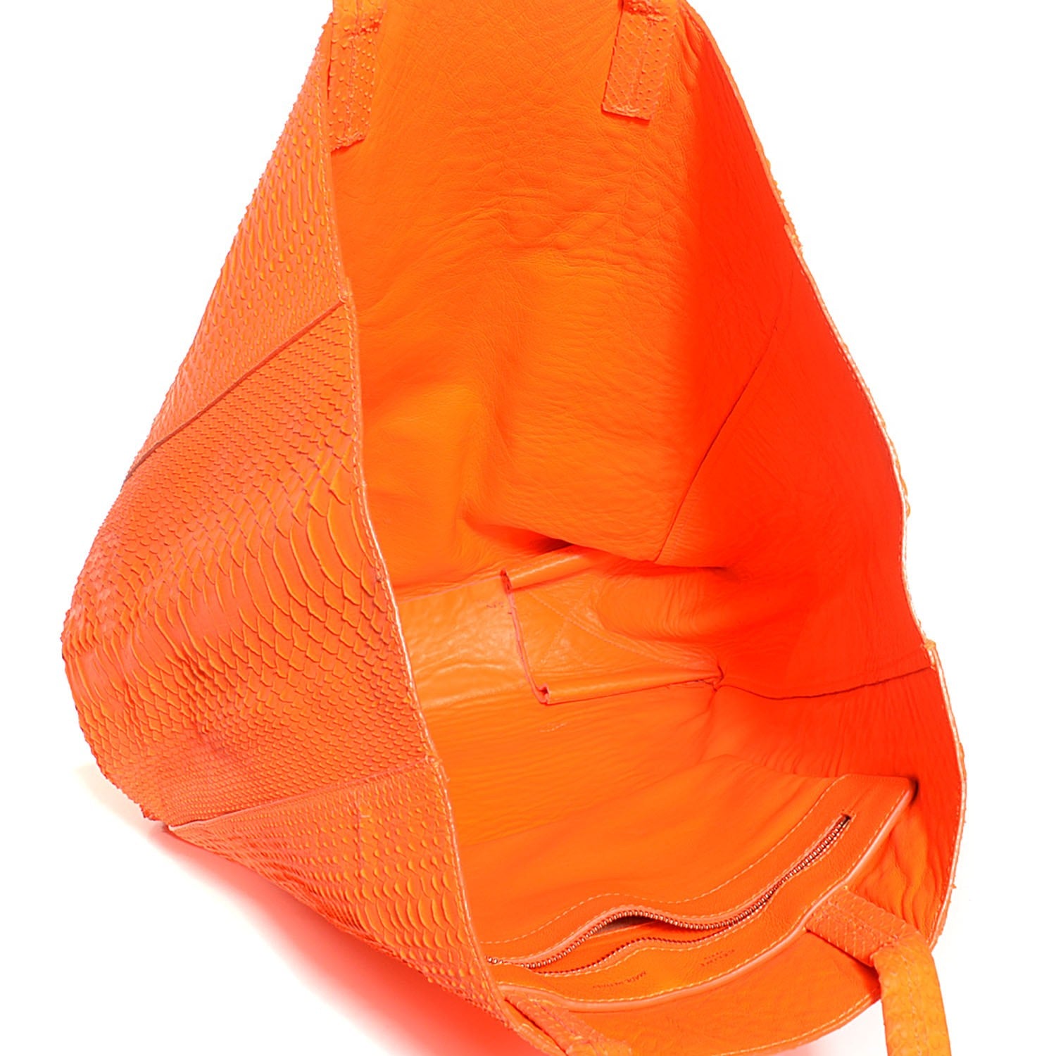 Celine Python Vertical Cabas Fluo Orange 5 of 7