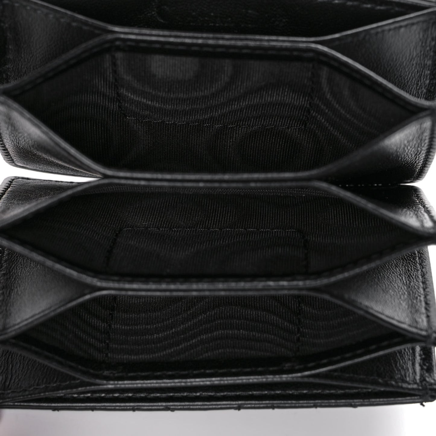 Lambskin Cannage Lady Dior 5-Gusset Card Holder Black