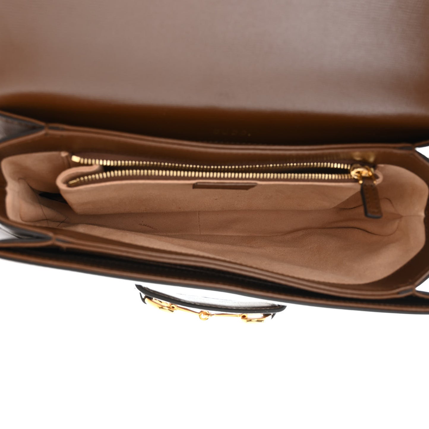 GG Supreme Monogram Horsebit 1955 Shoulder Bag Beige Brown Sugar