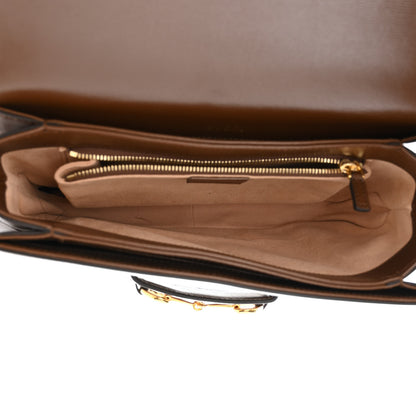 Gucci GG Supreme Monogram Horsebit 1955 Shoulder Bag Beige Brown Sugar 5 of 8