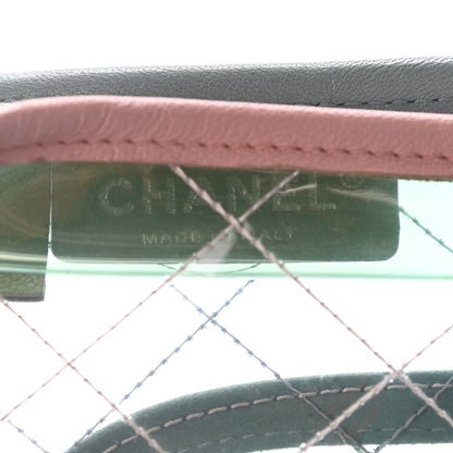 Chanel Lambskin PVC Quilted Medium Coco Splash Flap Blue Green 6 of 9