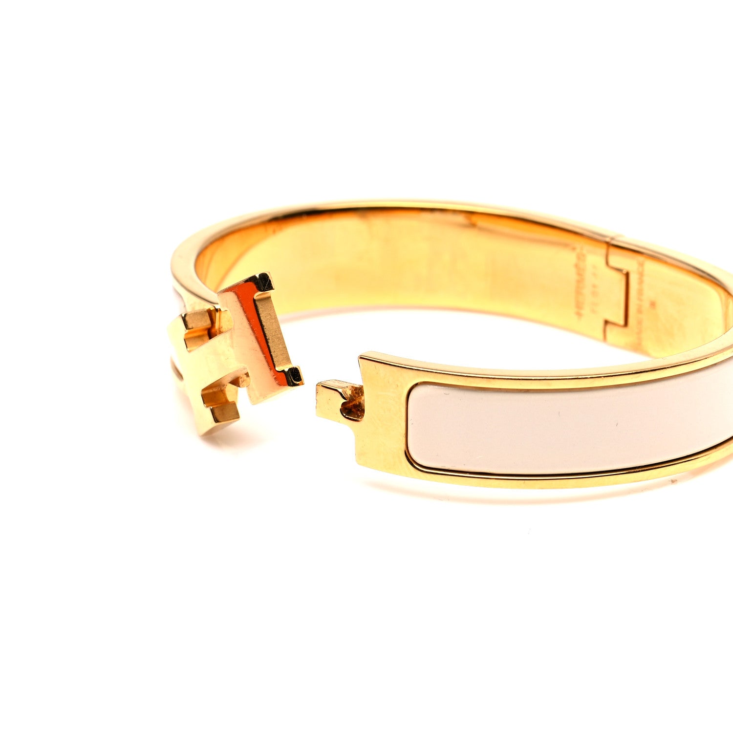 Hermes Enamel Narrow Clic Clac H Bracelet PM Craie 6 of 7