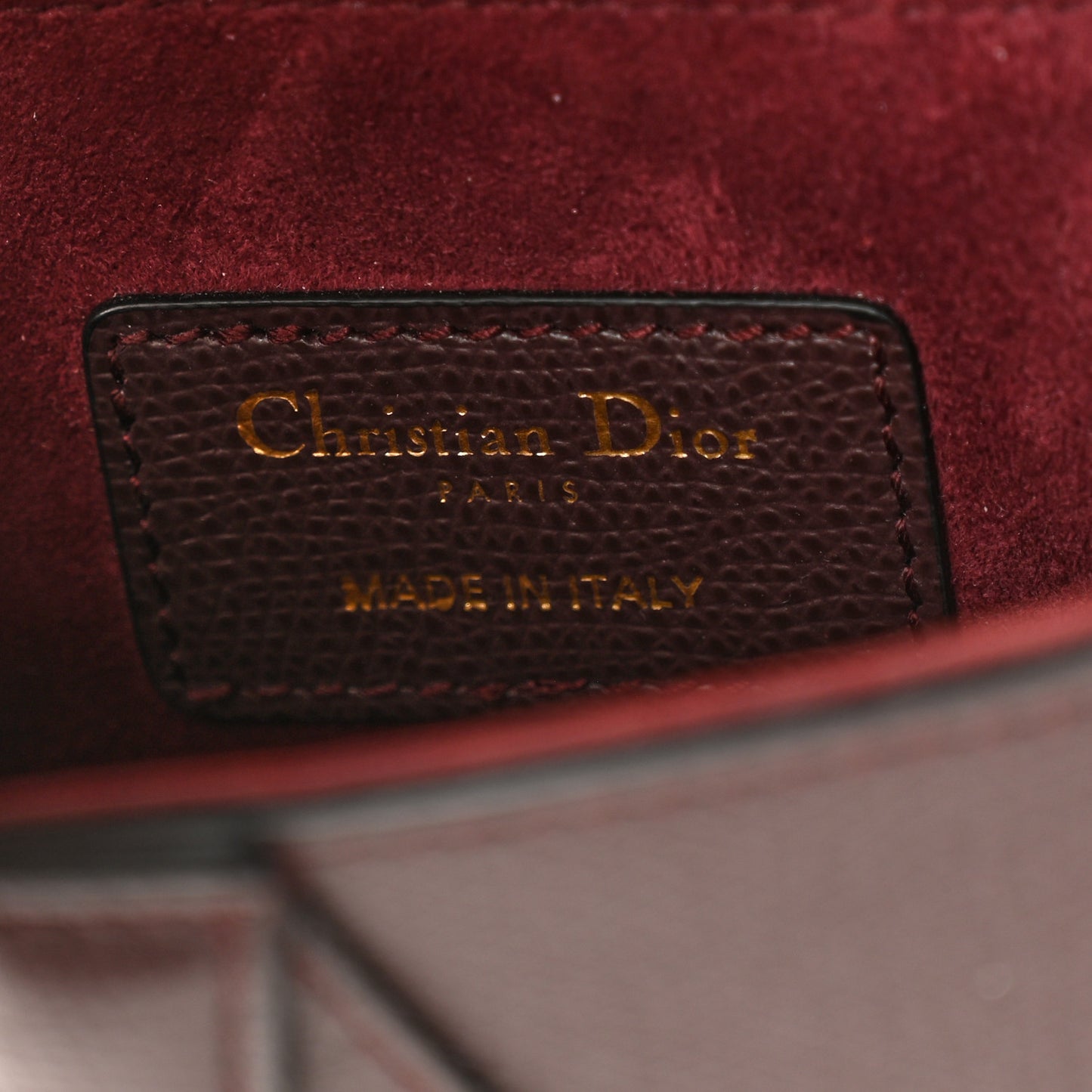 Grained Calfskin Mini Saddle Bag Plum