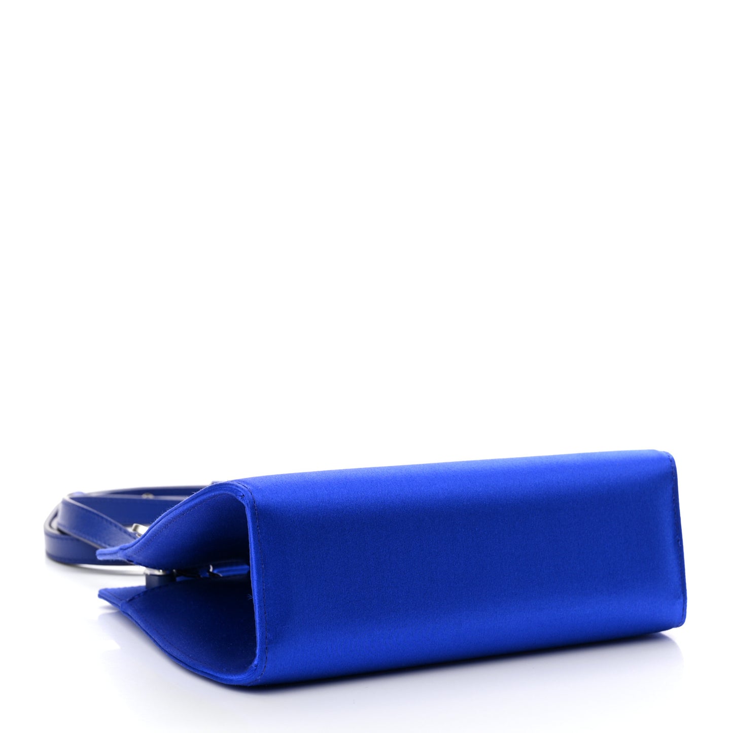 Satin Mini Wanda Top Handle Bag Blue Elettrico