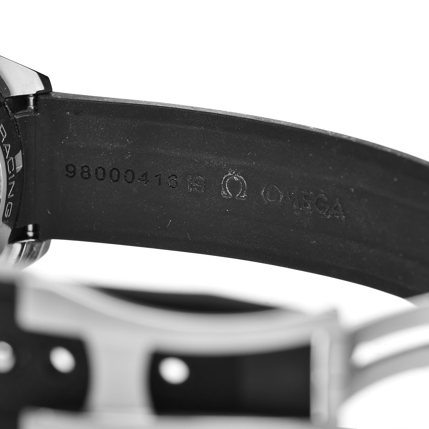 Omega Stainless Steel Rubber 40mm Speedmaster Racing Co-Axial Chronograph Automatic Watch Blue 326.32.40.50.03.001 8 of 9