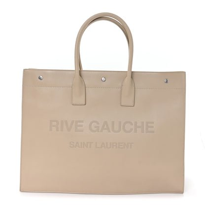 Saint Laurent Vitello Large Rive Gauche Tote Sea Salt 1 of 9