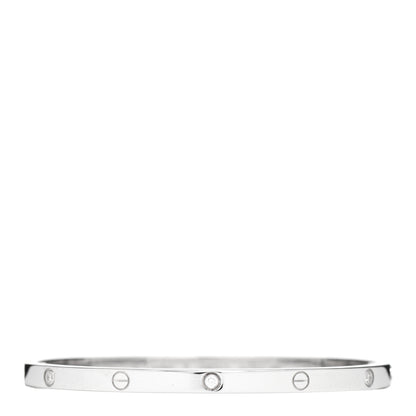 Cartier 18K White Gold 6 Diamond Small LOVE Bracelet 16 3 of 4