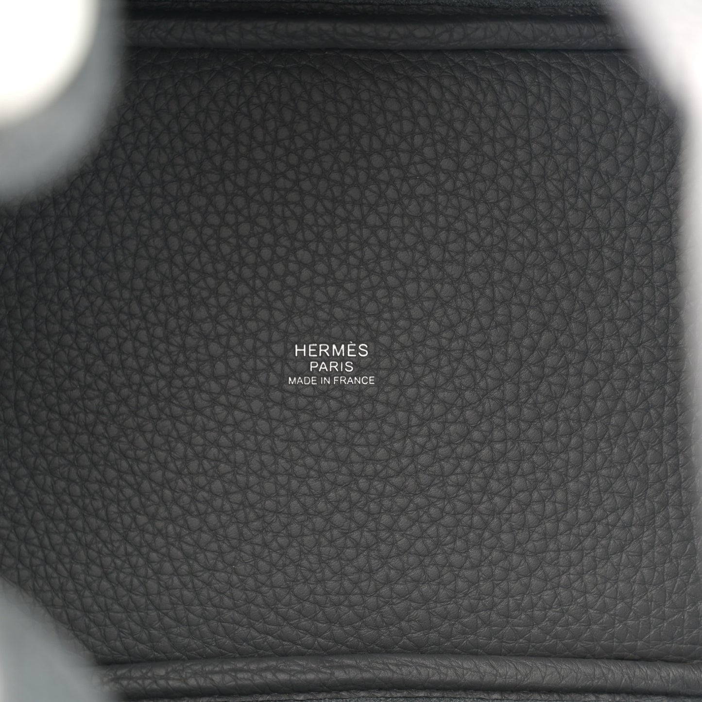 Taurillon Clemence Swift Eclat Picotin Lock 18 PM Ardoise Gris Platine