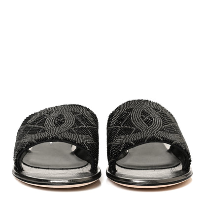 Chanel Pearl Embroidery CC Mules 36 Black 2 of 11