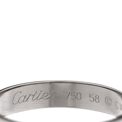 Cartier 18K White Gold 3.5mm LOVE Wedding Band Ring 58 8.5 4 of 4