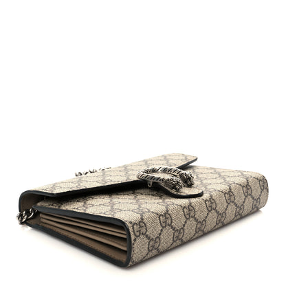 Gucci GG Supreme Monogram Mini Dionysus Chain Wallet Beige Taupe 4 of 10