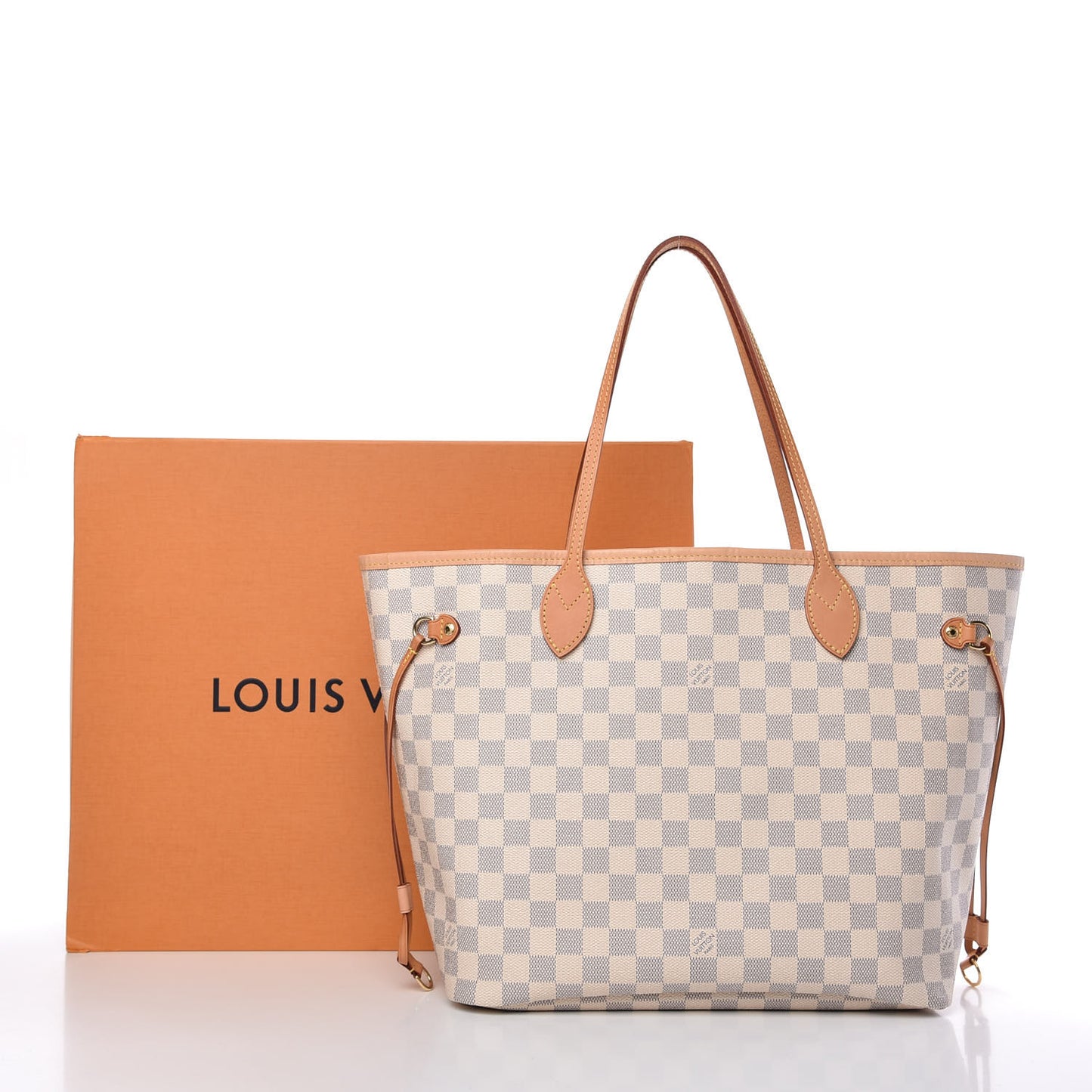 Damier Azur Neo Neverfull MM Rose Ballerine