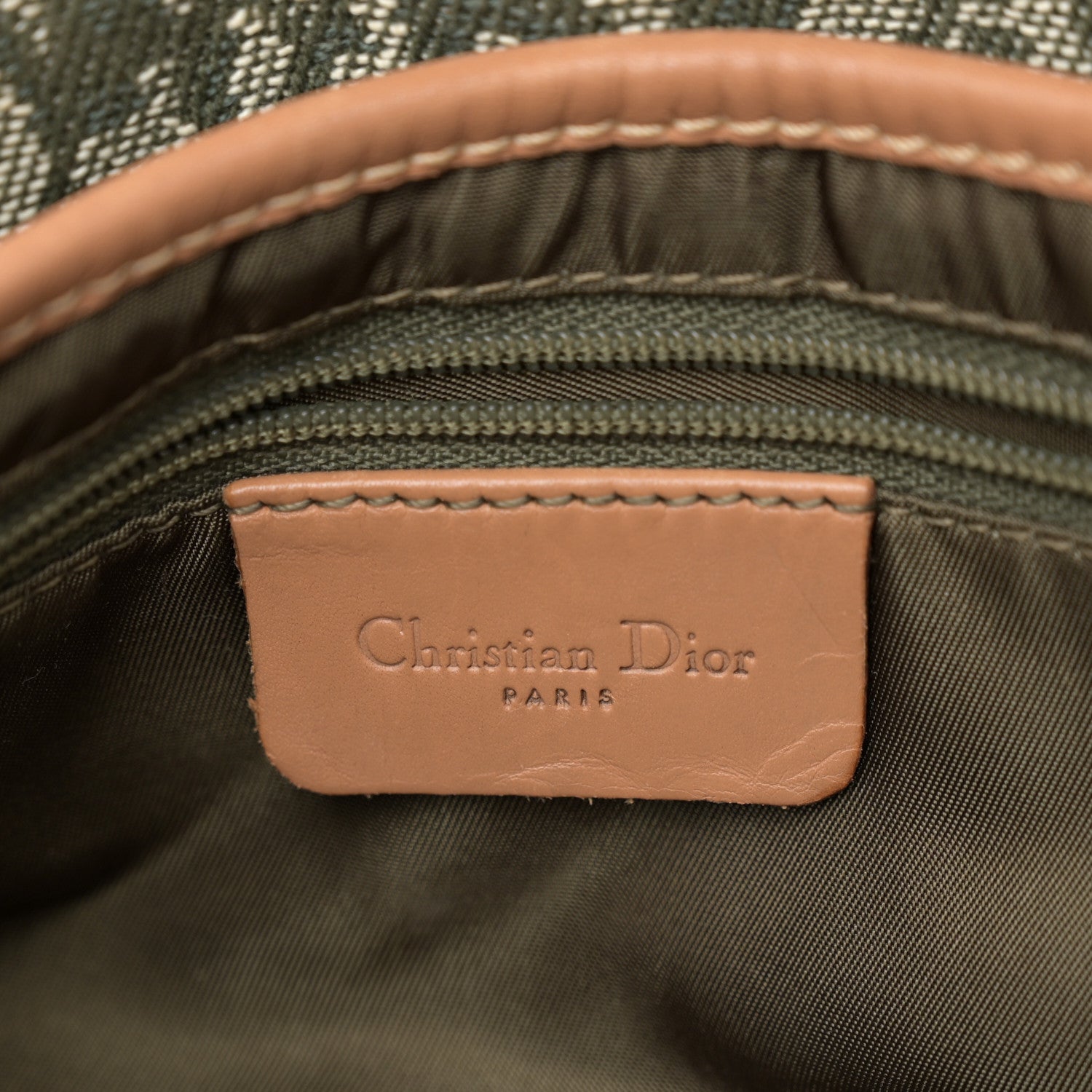 Christian Dior Monogram Saddle Bag Green 6 of 12