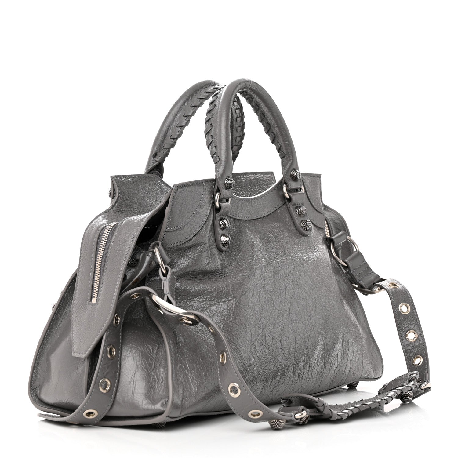 Balenciaga Agneau Arena Neo Cagole City Handbag Dark Grey 3 of 13