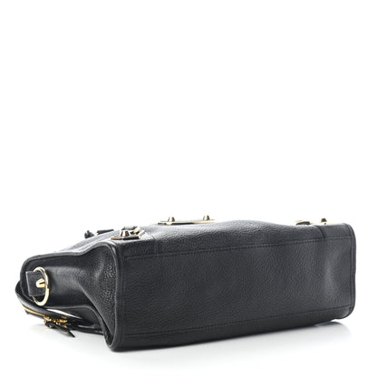 Balenciaga Chevre Gold Metallic Edge Hardware S City Black 6 of 8