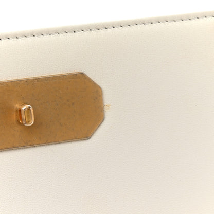 Chanel Calfskin Quilted Small Octagon CC Clasp Flap Bag White Gold 12 of 13