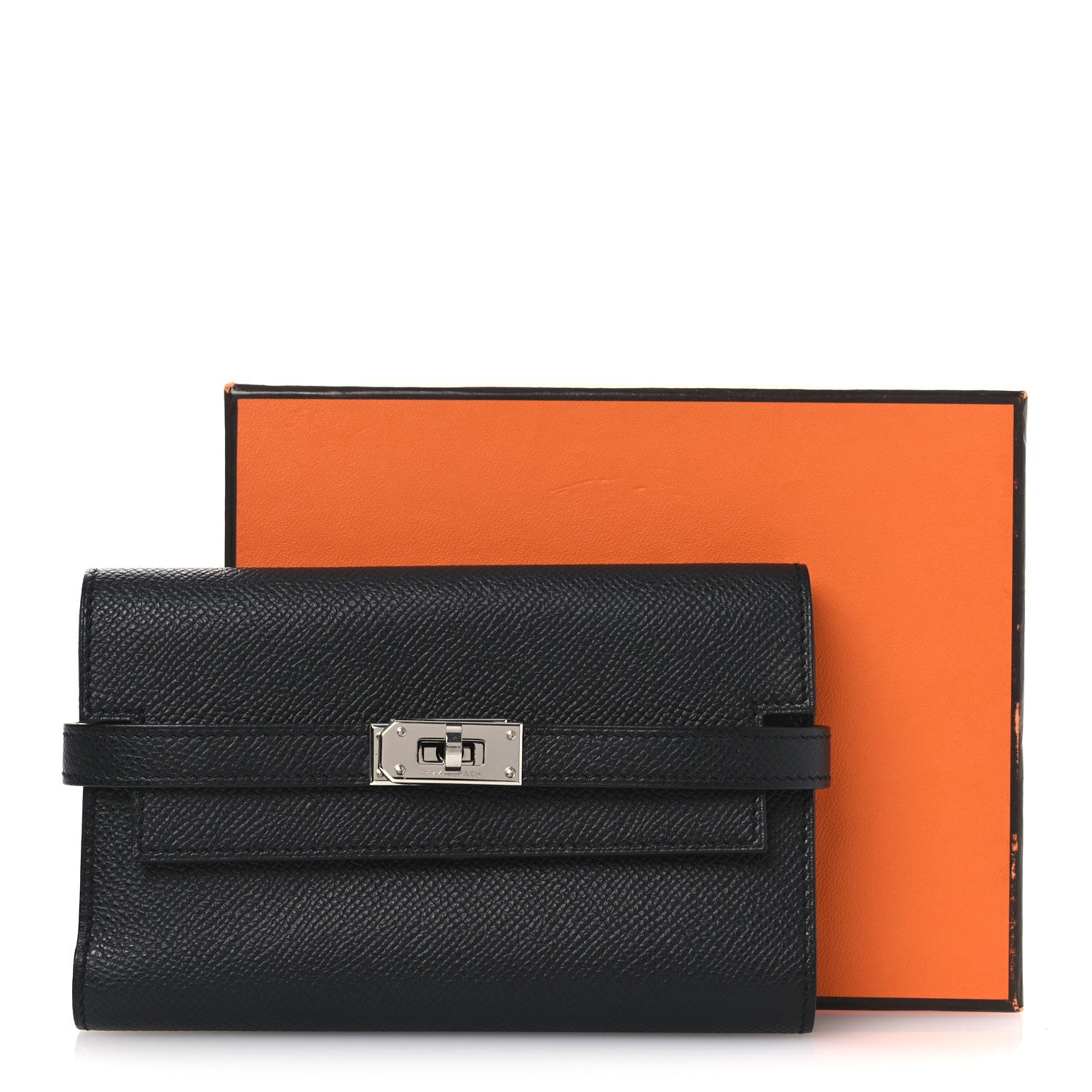 Hermes Epsom Medium Kelly Wallet Black 12 of 12