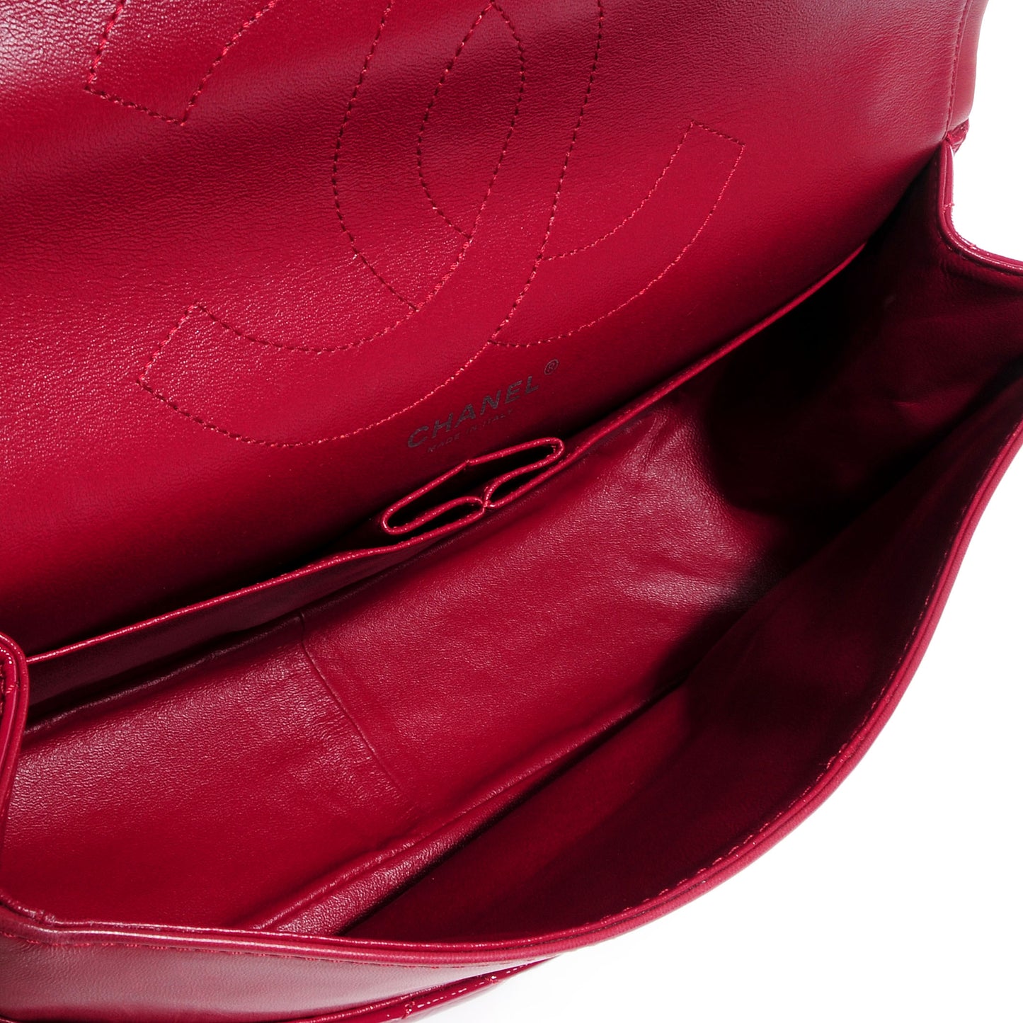 Distressed Patent 2.55 Reissue 227 Flap Raspberry Red